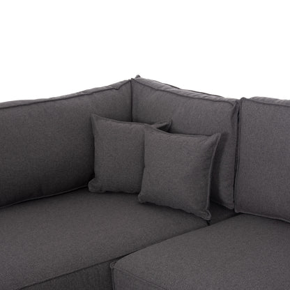 Corner Sofa-bed With Storage Space Saffira Hm3303.01l Grey Fabric 270x195x100hcm.