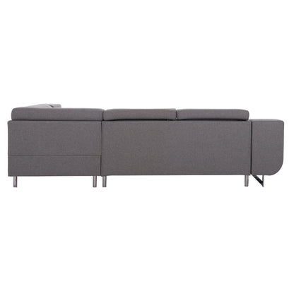 Corner Sofa-bed With Storage Space Encore Hm3301.01r Grey Fabric 285x205x90hcm.