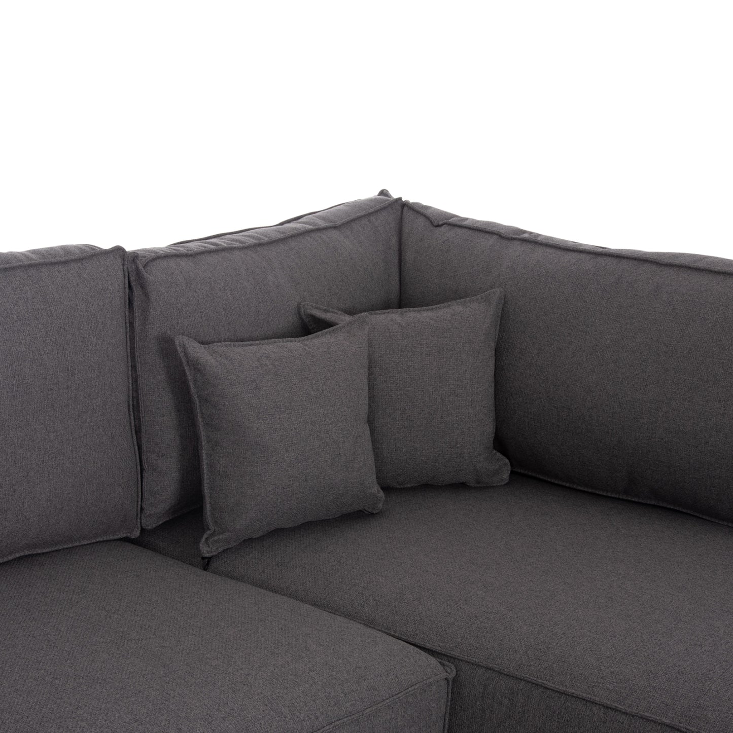Corner Sofa-bed With Storage Space Saffira Hm3303.01r Grey Fabric 270x195x100hcm.