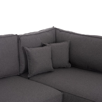 Corner Sofa-bed With Storage Space Saffira Hm3303.01r Grey Fabric 270x195x100hcm.