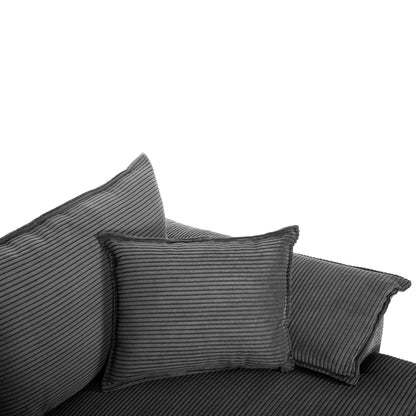 Corner Sofa-bed With Storage Space Aldo Hm3276.02r Anthracite Fabric 256x91-159x87hcm.