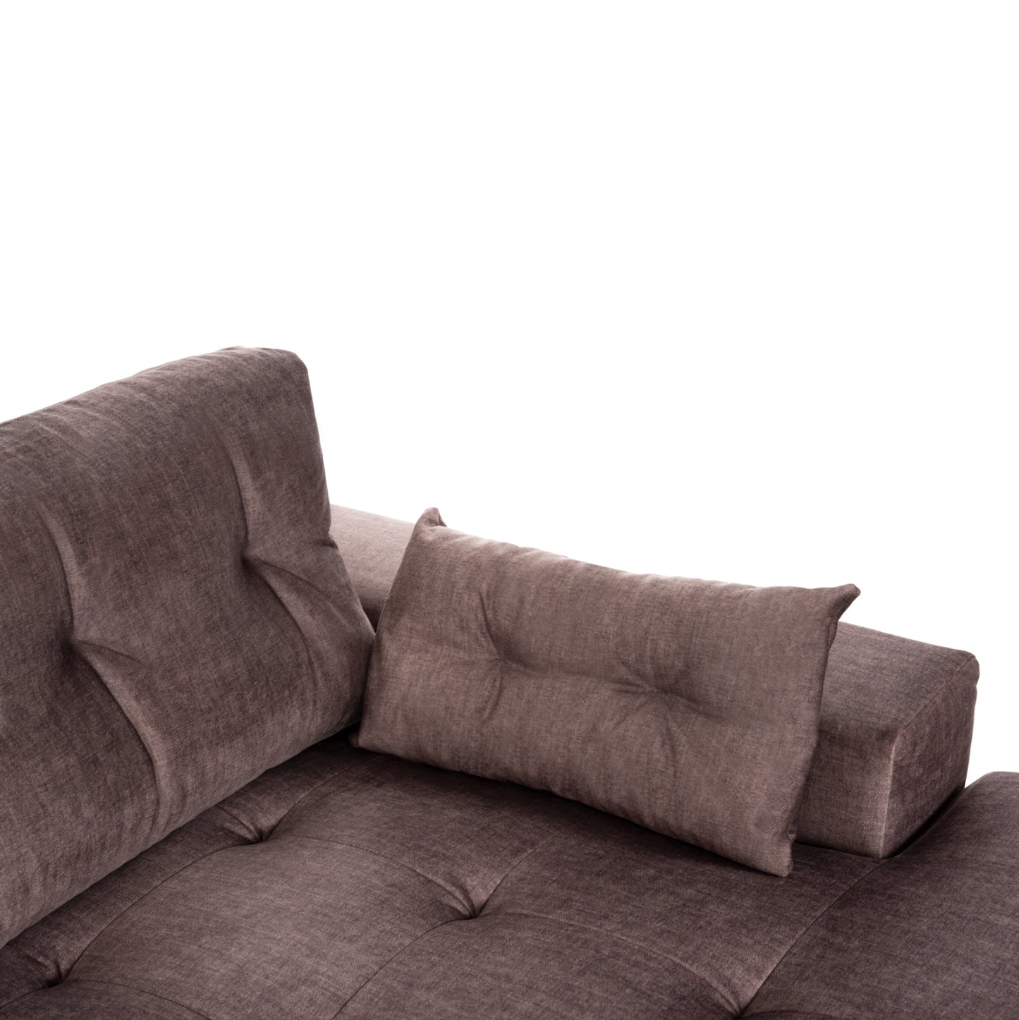 Corner Sofa-bed With Storage Space Clancy Hm3281.03r Brown Fabric 308x181x92hcm.