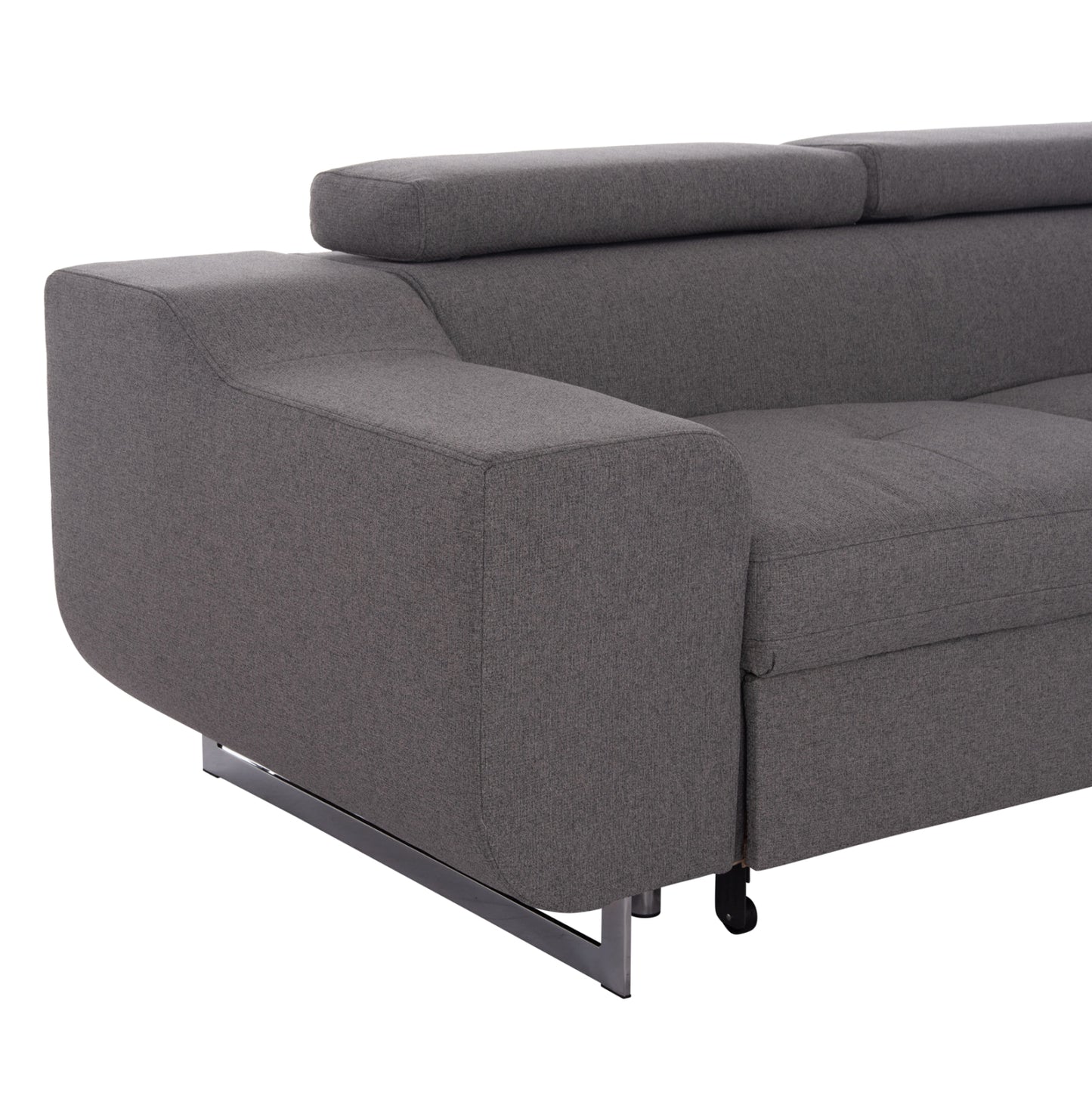 Corner Sofa-bed With Storage Space Encore Hm3301.01r Grey Fabric 285x205x90hcm.