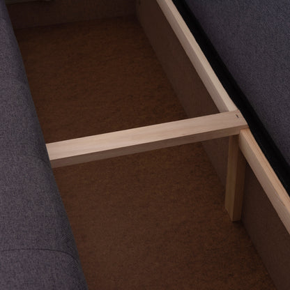 Corner Sofa-bed With Storage Space Trendston Hm3302.01l Grey Fabric 298x177x95hcm.