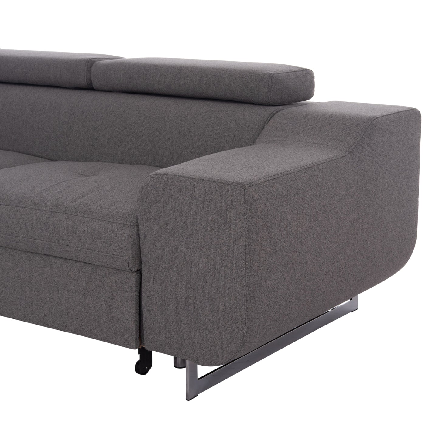 Corner Sofa-bed With Storage Space Encore Hm3301.01l Grey Fabric 285x205x90hcm.