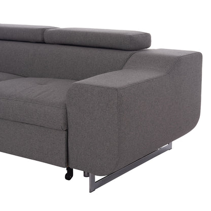 Corner Sofa-bed With Storage Space Encore Hm3301.01l Grey Fabric 285x205x90hcm.