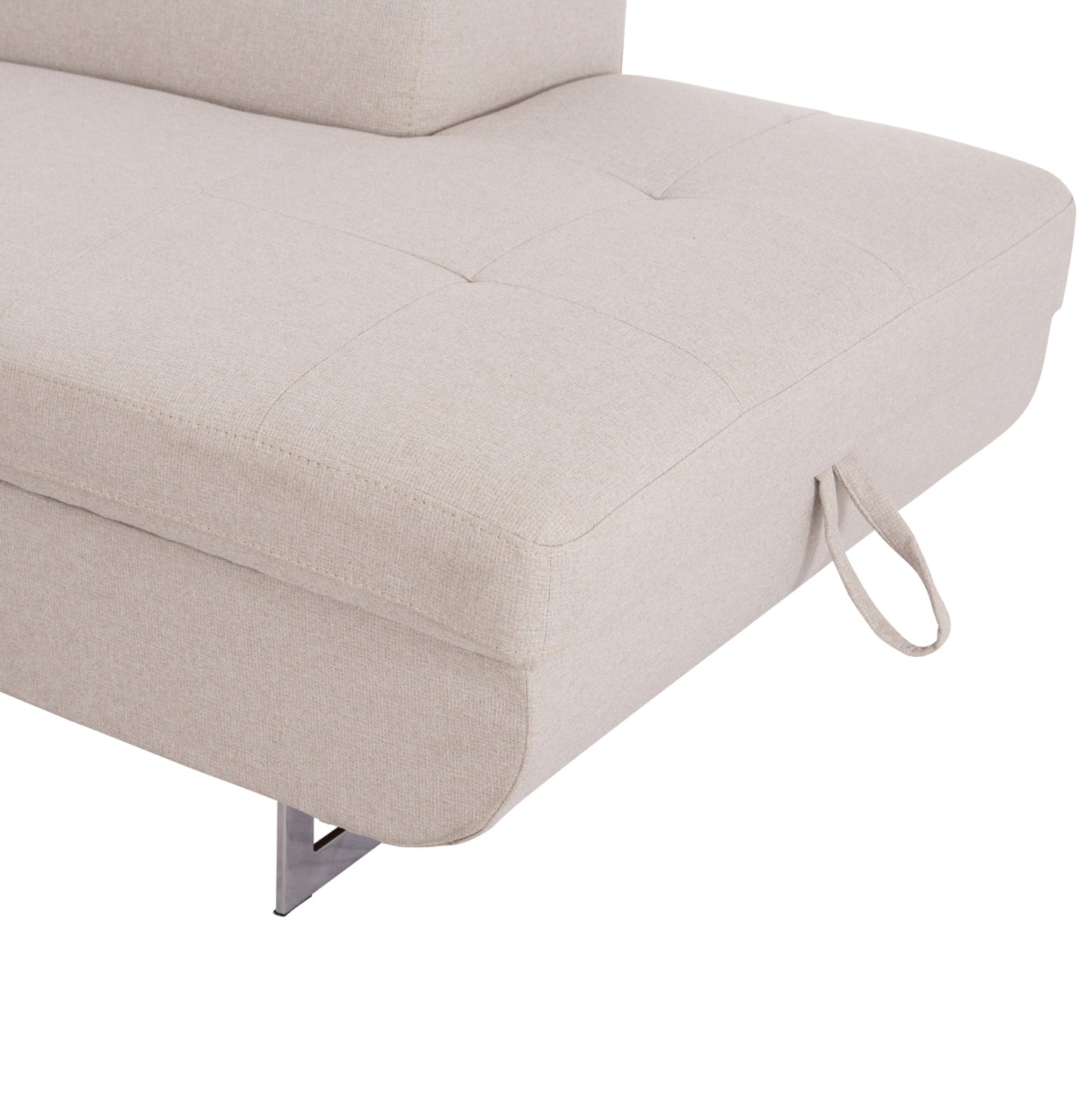 Corner Sofa-bed With Storage Space Encore Hm3301.03r Beige Fabric 285x205x90hcm.