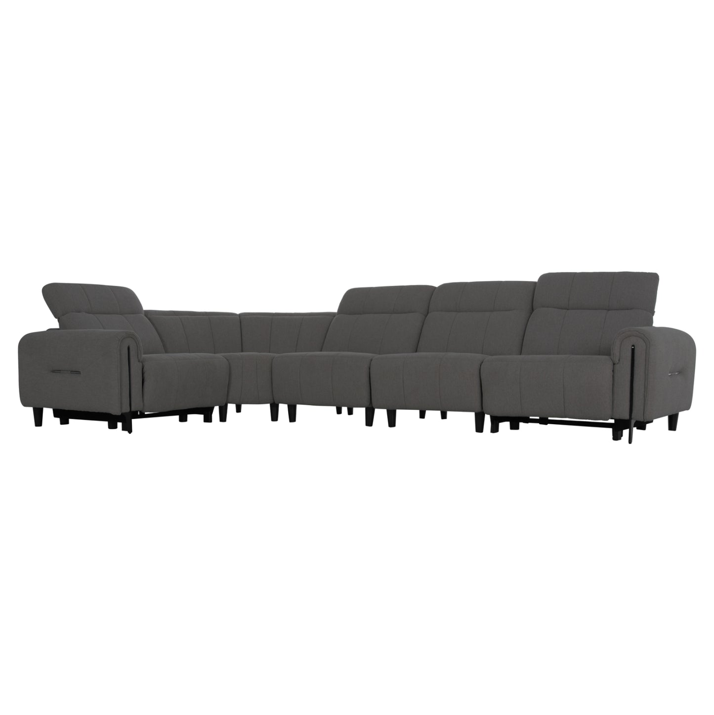 Corner Sofa With 2 Recline Seats Oracle Hm3290.01 Grey Fabric 260x260x90(seat Depth)x94hcm.