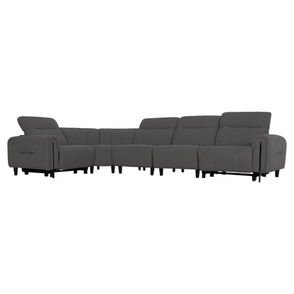 Corner Sofa With 2 Recline Seats Oracle Hm3290.01 Grey Fabric 260x260x90(seat Depth)x94hcm.