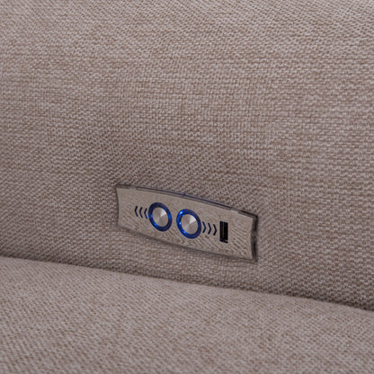 Corner Sofa With 2 Recline Seats Oracle Hm3290.02 Beige Fabric 260x260x90(seat Depth)x94hcm.