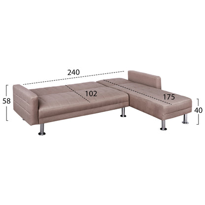 Mutli Corner Sofa Beige Sofa Bed Holden Hm3147.02 Recersible 265x151x78cm