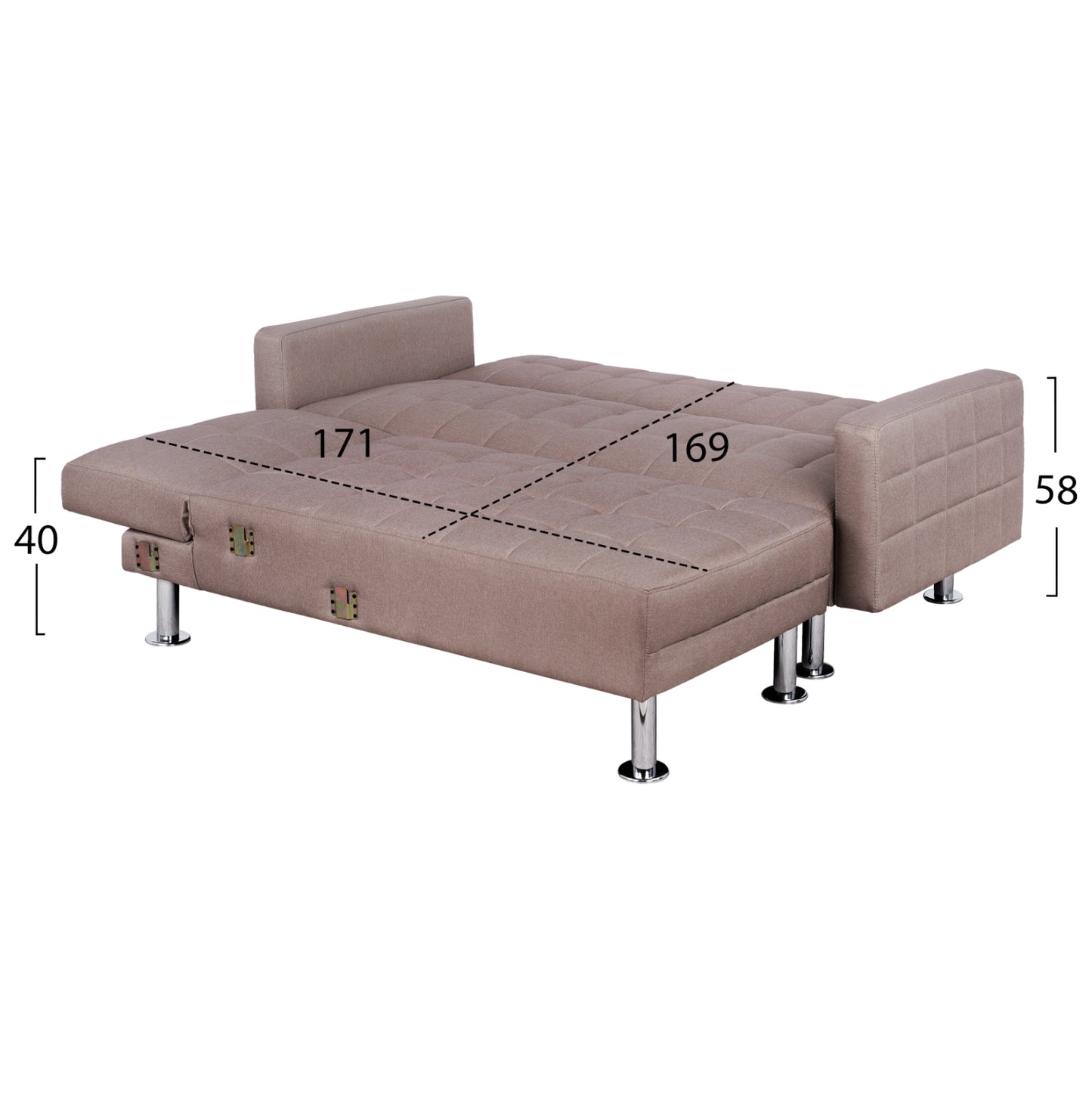 Mutli Corner Sofa Beige Sofa Bed Holden Hm3147.02 Recersible 265x151x78cm