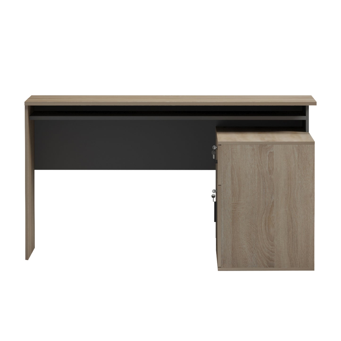 Desk Right Corner Carnet Hm18384.13 Melamine In Sonama/grey 138x102x75hcm.