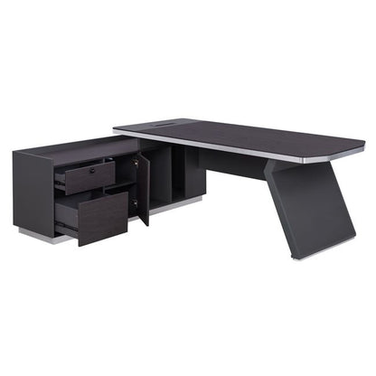 Professional Left Corner Office Desk Rosewood Hm2084l 220x180x76hcm
