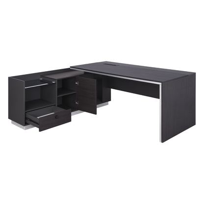 Professional Office Left Corner Rosewood Hm2112l 200x160x76cm