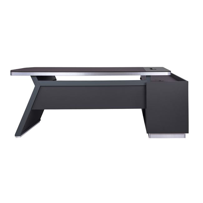 Professional Left Corner Office Desk Rosewood Hm2084l 220x180x76hcm