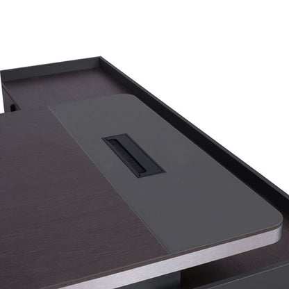 Professional Left Corner Office Desk Rosewood Hm2084l 220x180x76hcm