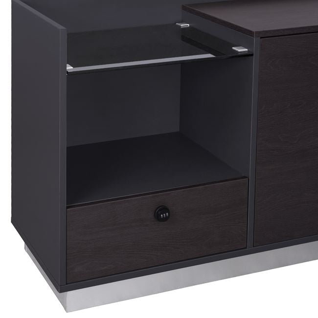 Professional Office Left Corner Rosewood Hm2086l 180x170x76cm
