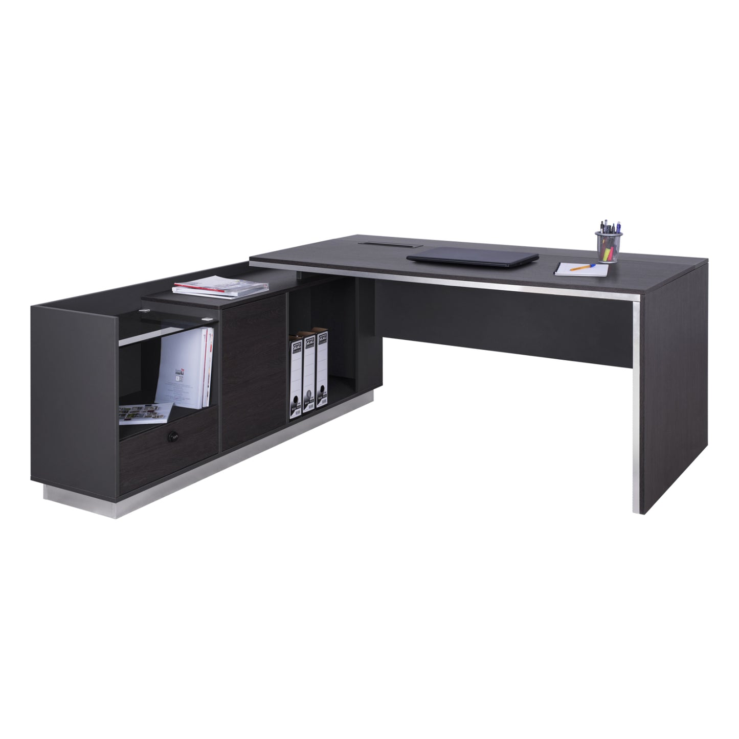 Professional Office Left Corner Rosewood Hm2112l 200x160x76cm