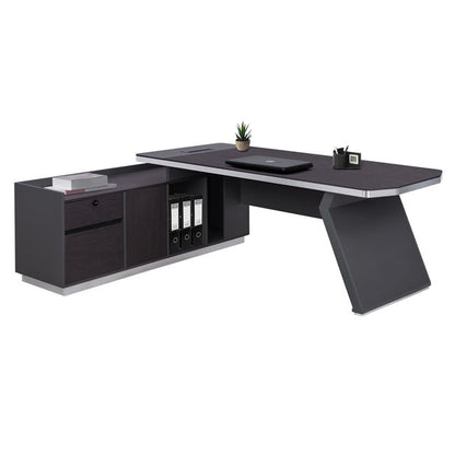 Professional Left Corner Office Desk Rosewood Hm2084l 220x180x76hcm