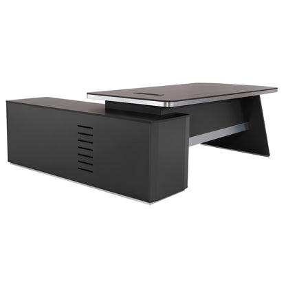 Professional Office Right Corner Rosewood Hm2083r 220x180x76Ηcm