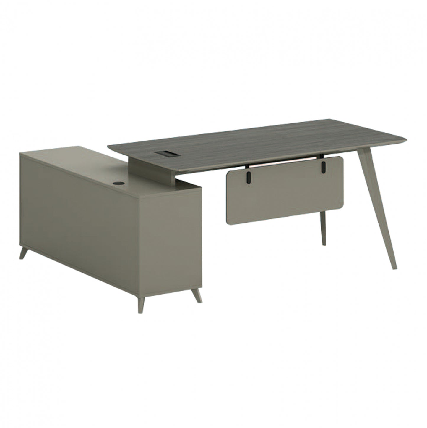 Professional Office Lux Series 180x140x75 Reversible Corner Mocha & Ash Hm2116