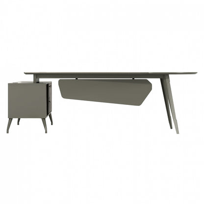 Professional Office Lux Series 237x160x75 Right Corner Mocha & Ash Color Hm2117r
