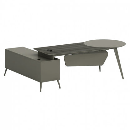 Professional Office Lux Series 237x160x75 Right Corner Mocha & Ash Color Hm2117r