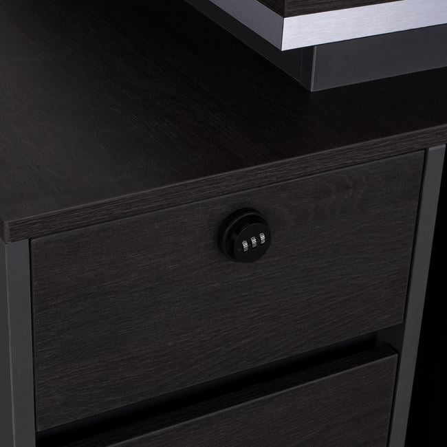 Professional Office With Left Cabinet Rosewoof Hm2087l 160x80x76cm