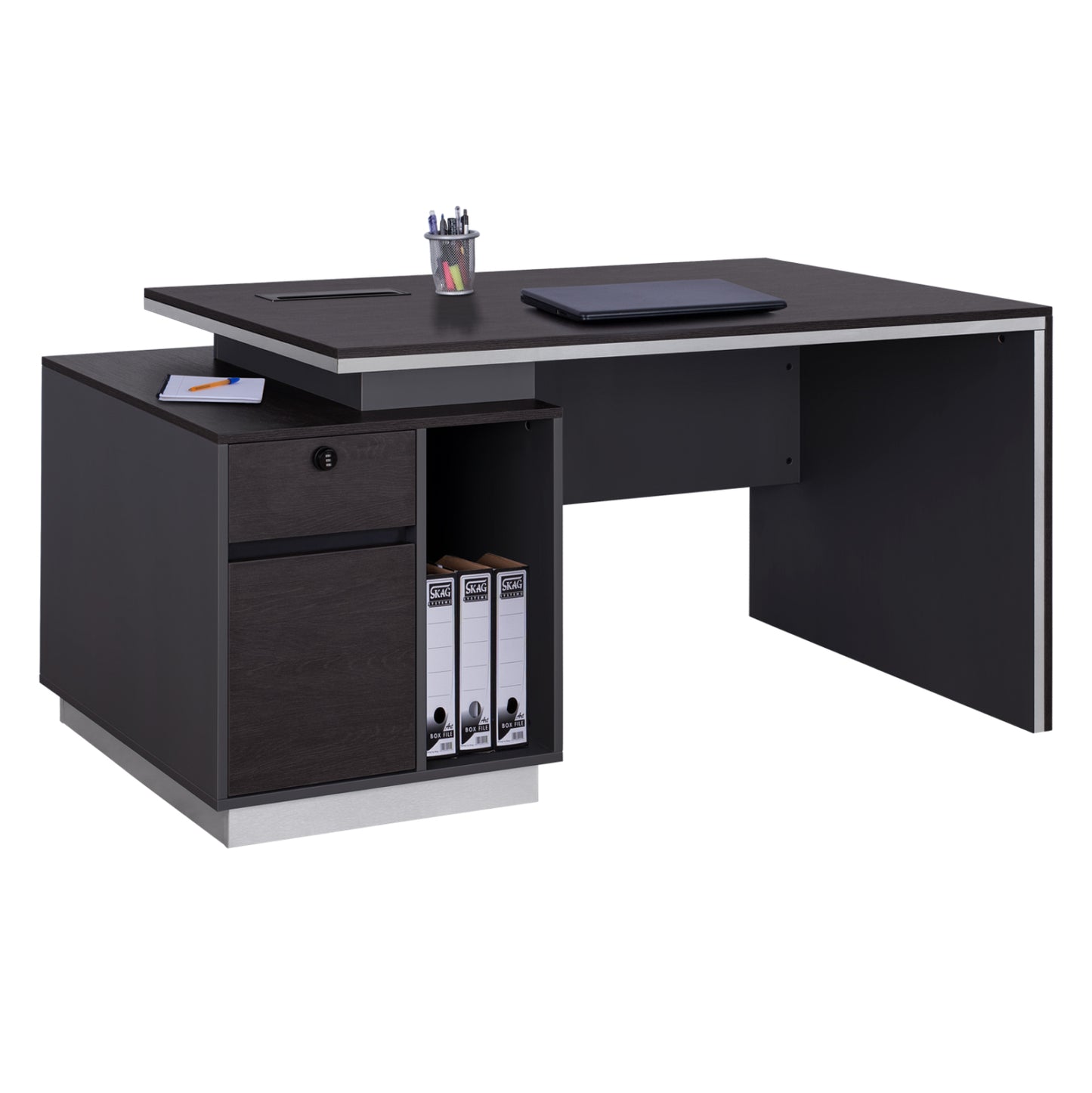 Professional Office With Left Closet Rosewood Hm2113l 180x80x76cm
