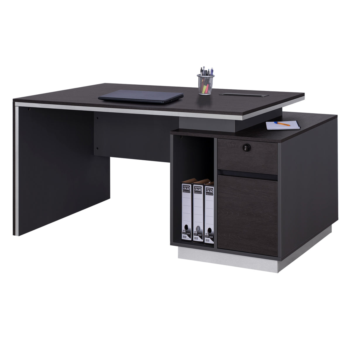 Professional Office With Right Closet Rosewood Hm2113r 180x80x76cm