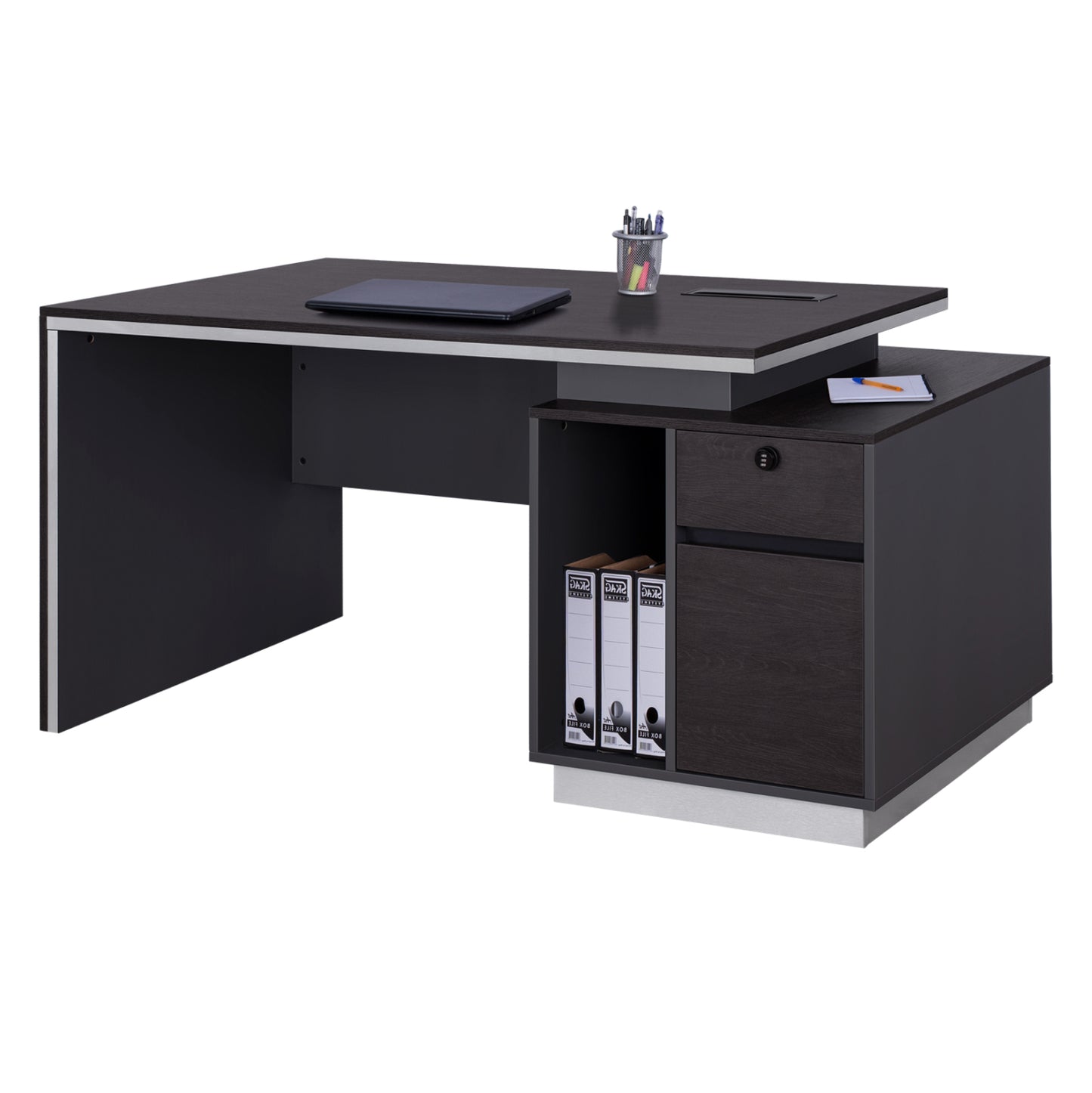 Professional Office With Right Cabinet Rosewood Hm2087r 160x80x76cm