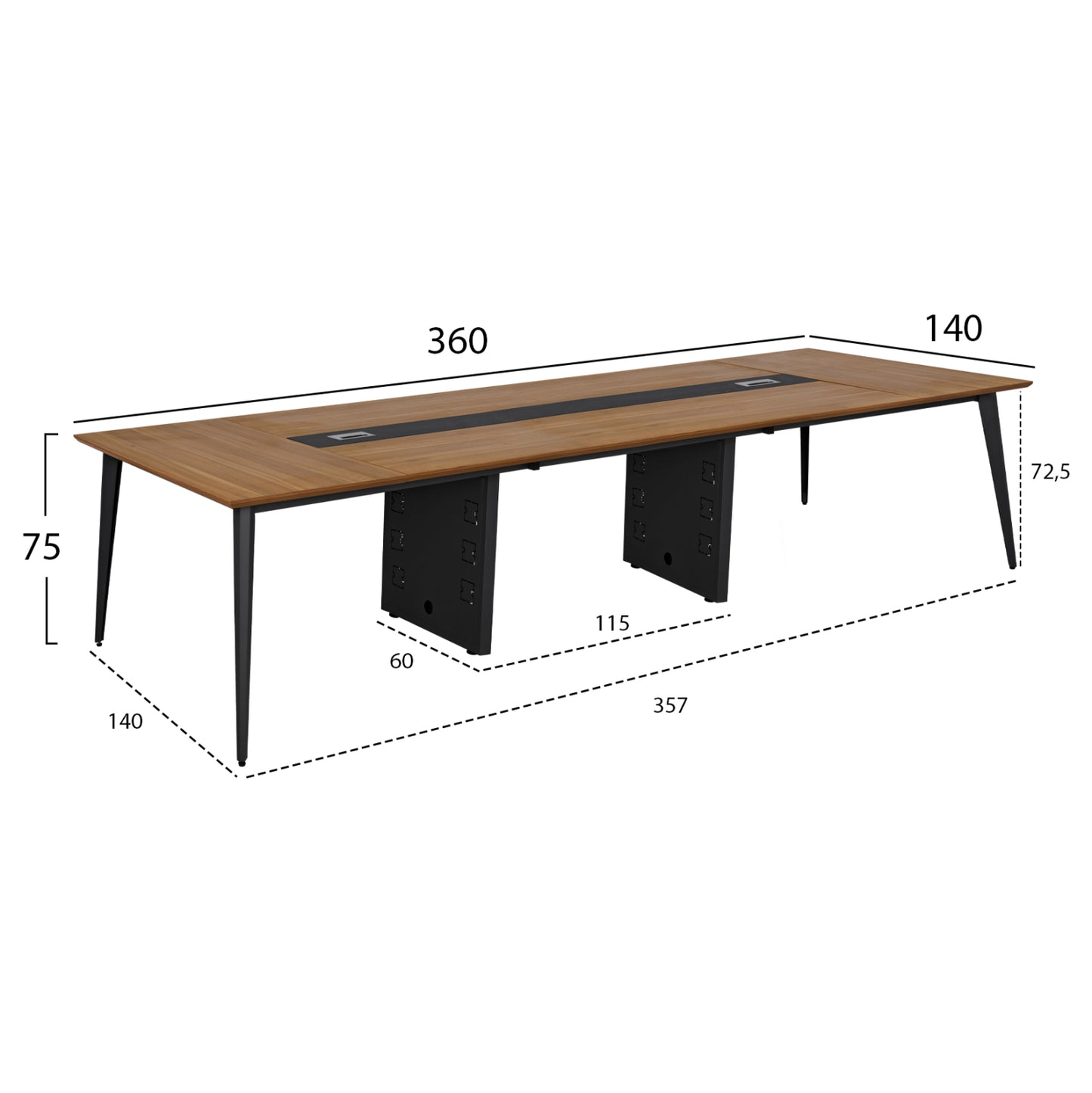 Professional Conference Office Desk Supreme Hm2377 360x140x75cm