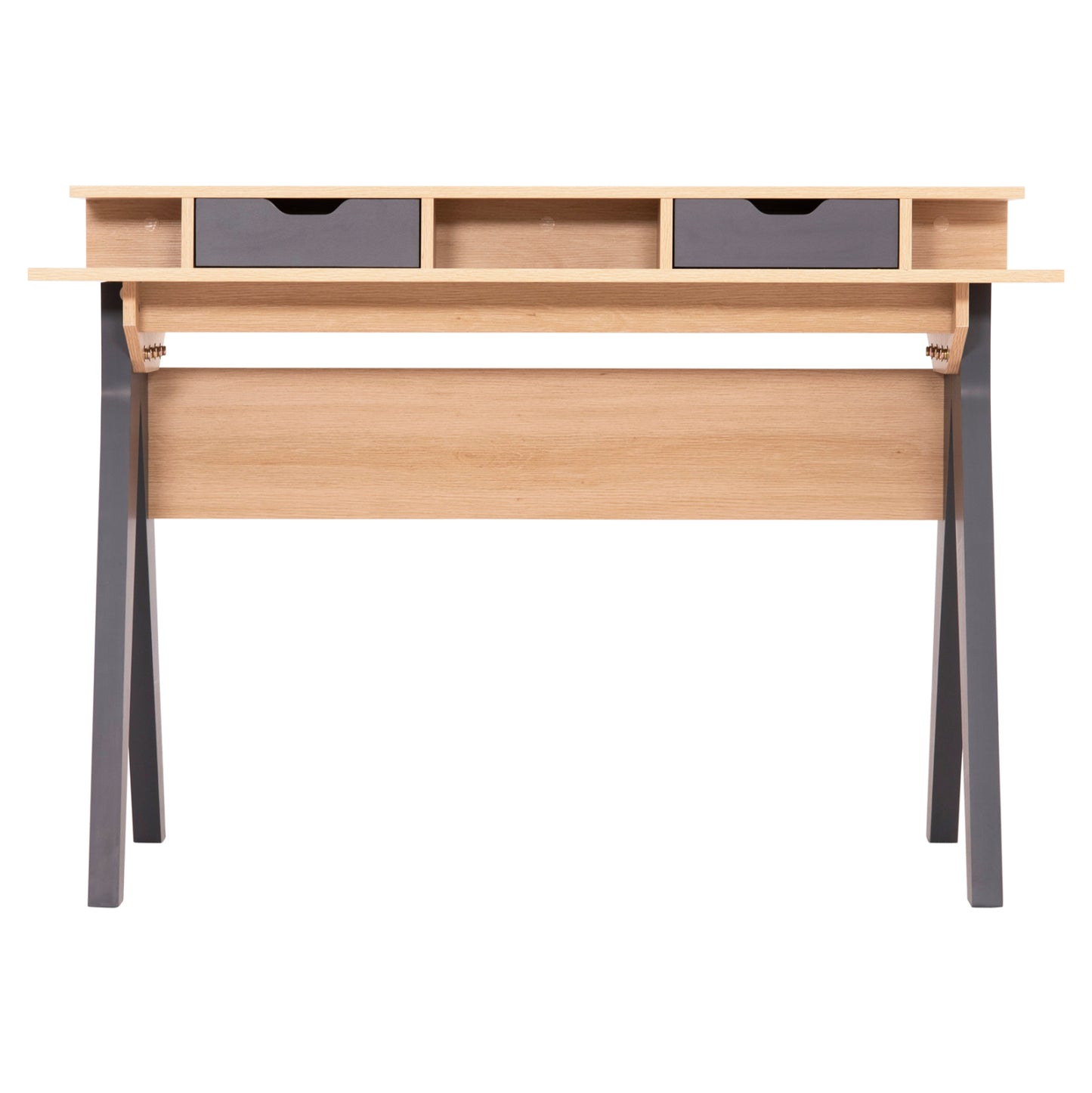 Desk Rexin Hm18290 Melamine In Sonama-grey 120x19-59x75-85.5hcm..