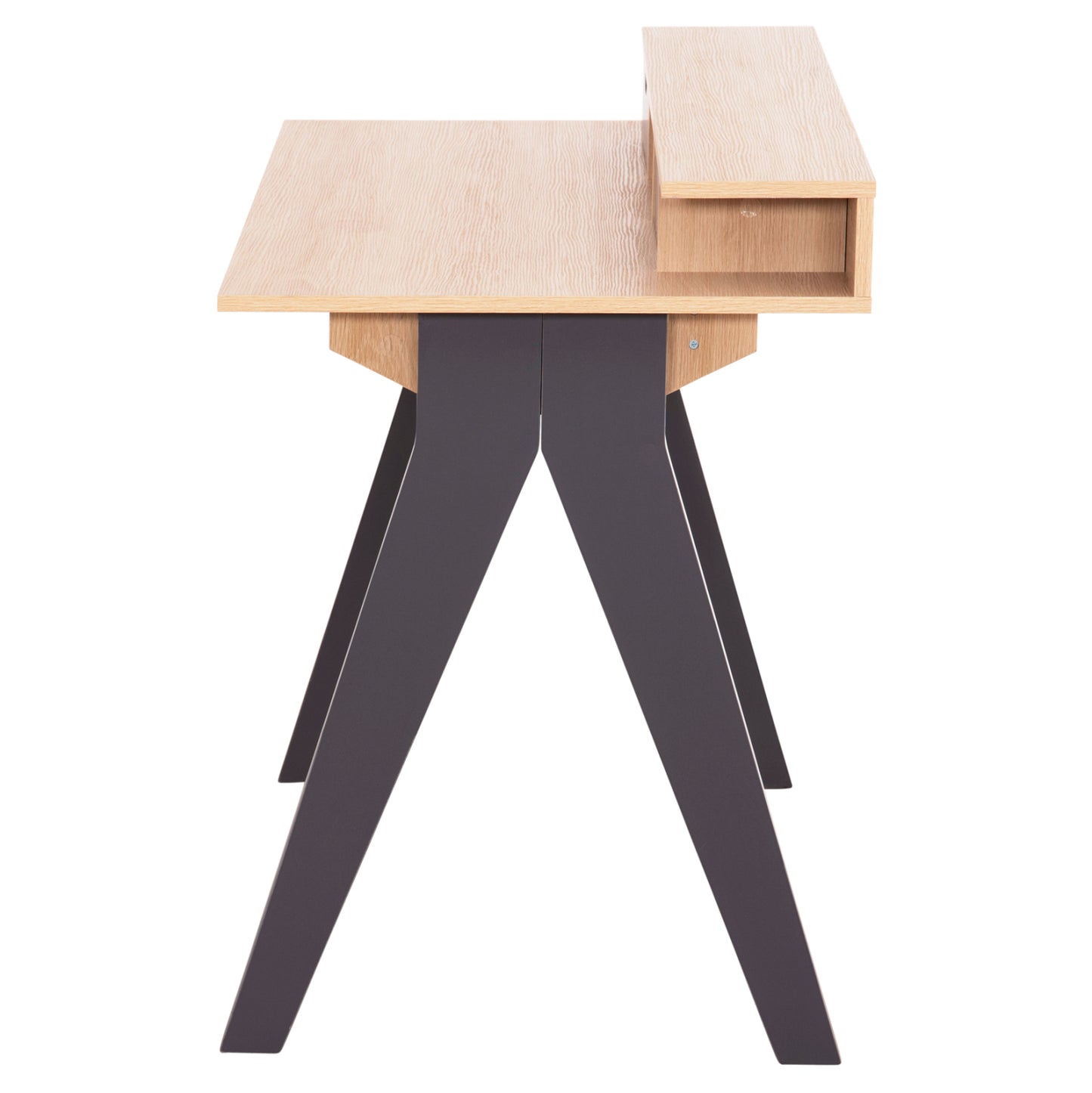 Desk Rexin Hm18290 Melamine In Sonama-grey 120x19-59x75-85.5hcm..