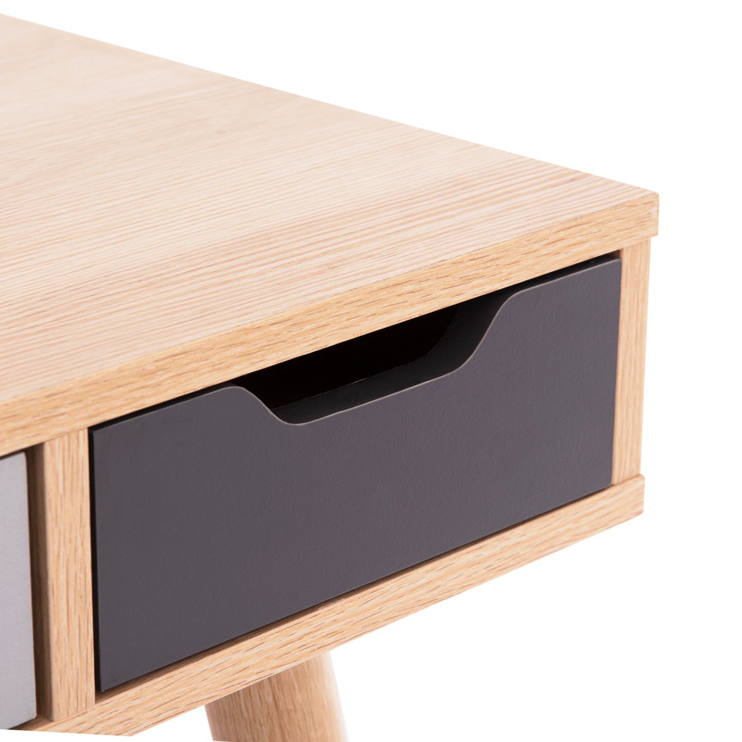 Desk Gaet Hm18292 Melamine In Sonama-grey-beige-white 110x50x76.5hcm.