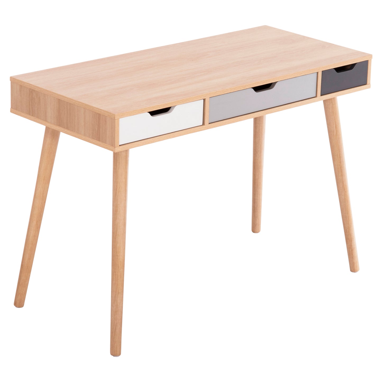 Desk Gaet Hm18292 Melamine In Sonama-grey-beige-white 110x50x76.5hcm.