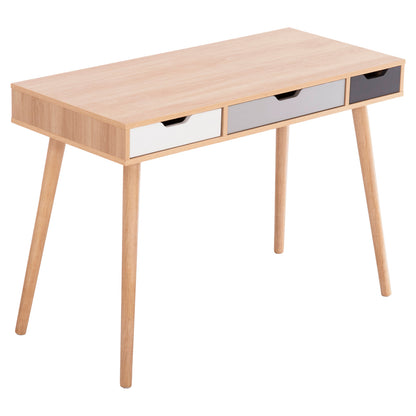 Desk Gaet Hm18292 Melamine In Sonama-grey-beige-white 110x50x76.5hcm.
