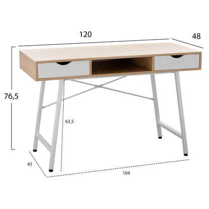 Hm2128.01 Desk, Sonama-white, 120x48x76,5