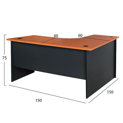 Proffesional Office Corner 150x150Χ75 Hm2019.02 Cherry Color