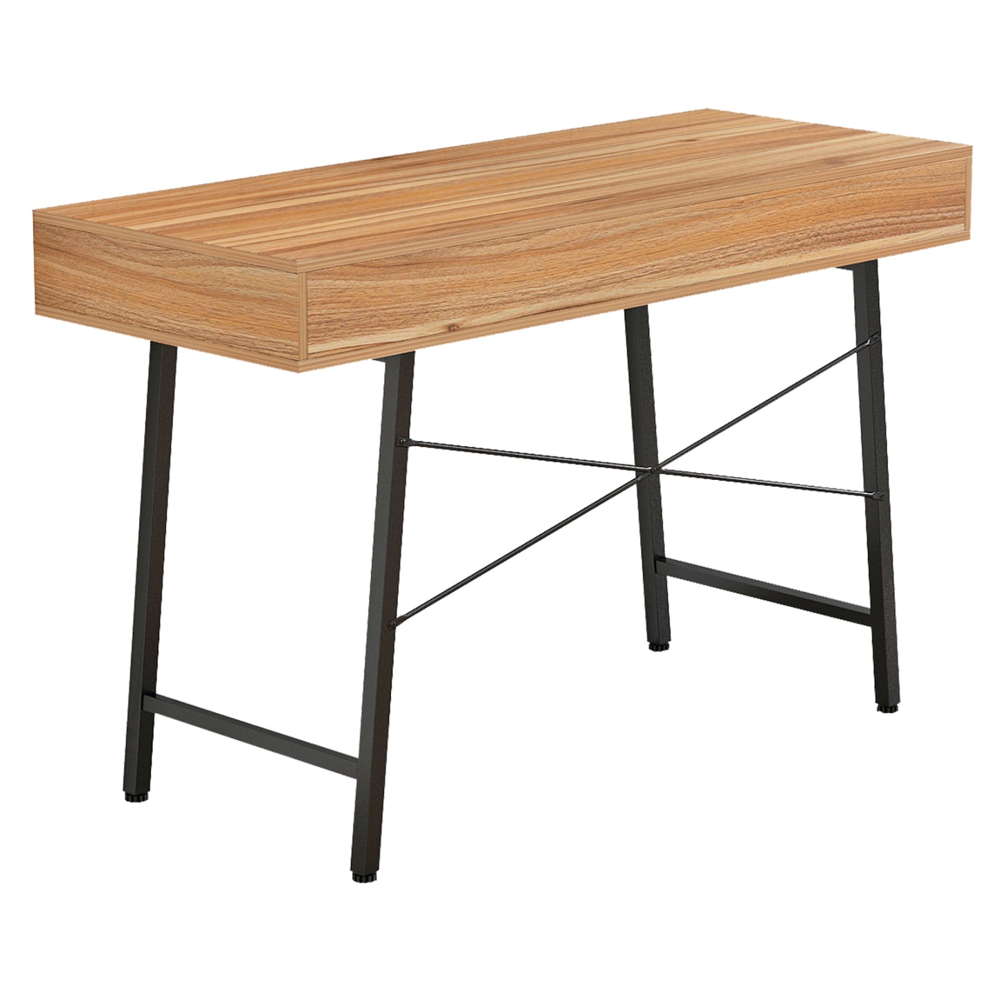 Hm2128.03 Desk, Walnut-grey-black, 120x48x76,5