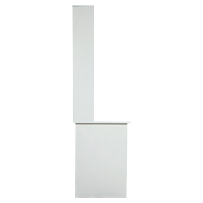 Hm2032.03 Desk "status" With Bookcase-shelves, White, 120x55x182