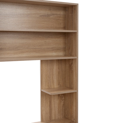 Hm2032.02 Desk Status With Bookcase-shelves, Sonoma, 120x55x182
