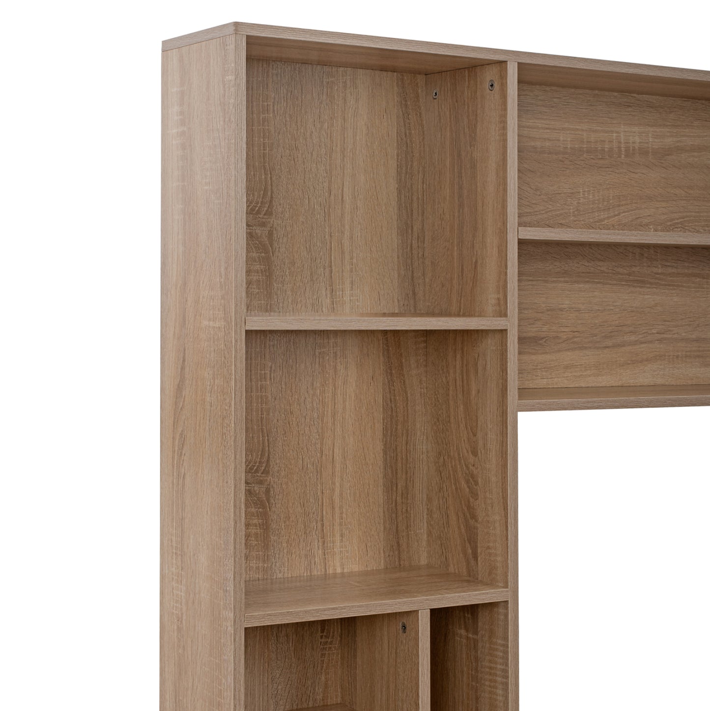 Hm2032.02 Desk Status With Bookcase-shelves, Sonoma, 120x55x182
