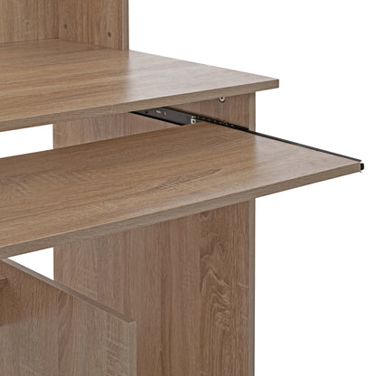 Hm2032.02 Desk Status With Bookcase-shelves, Sonoma, 120x55x182