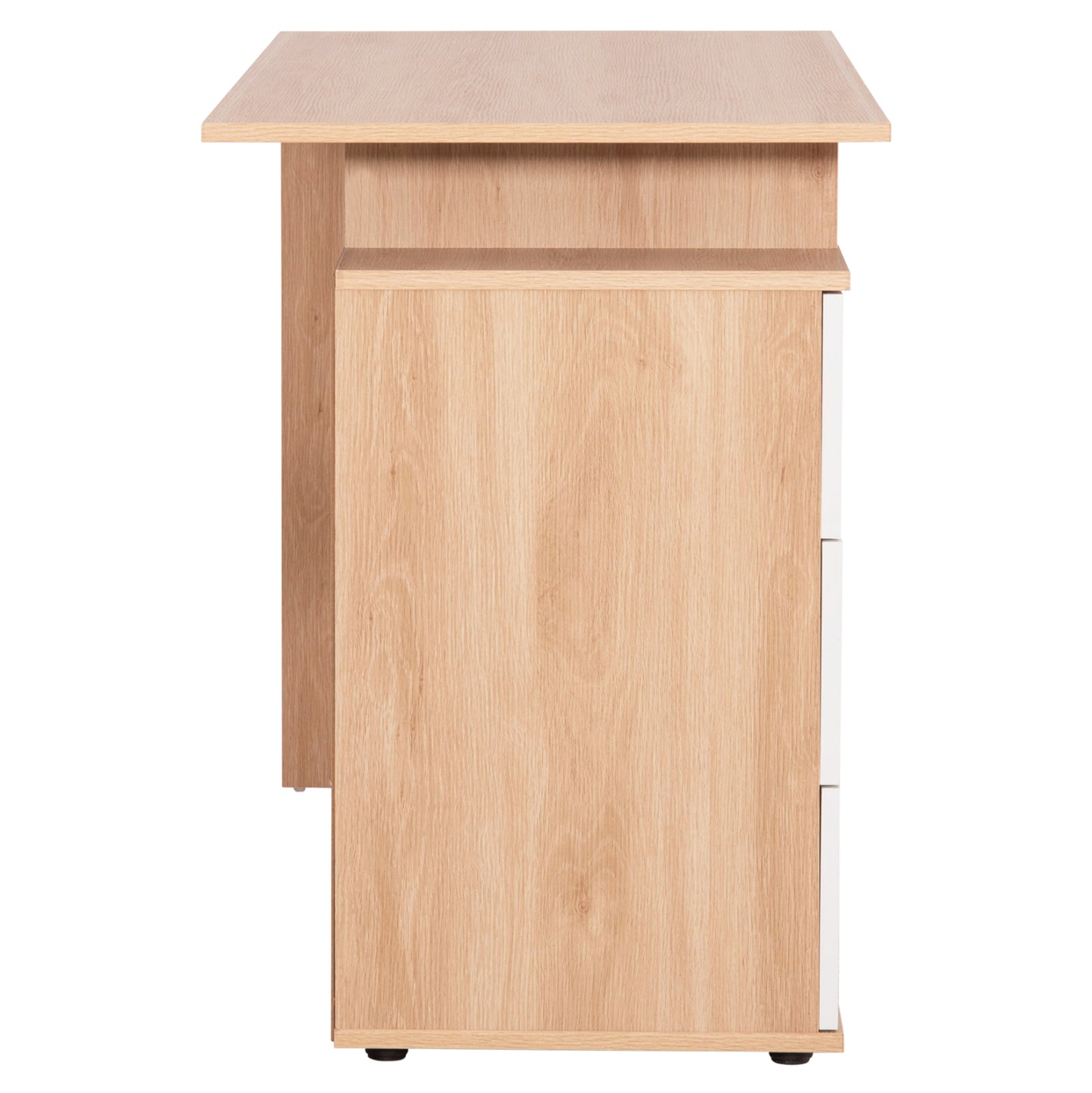 Desk With Drawers Colt Hm18291 Melamine In Sonama-white 120x53x75hcm.