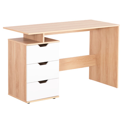 Desk With Drawers Colt Hm18291 Melamine In Sonama-white 120x53x75hcm.