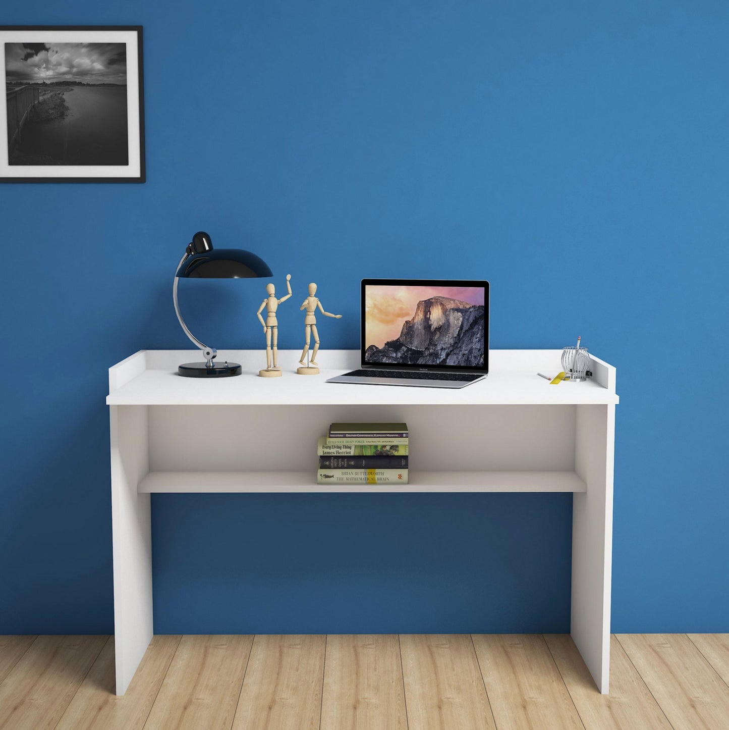 Desk Melamine White 118x58x80hcm.hm9227.11