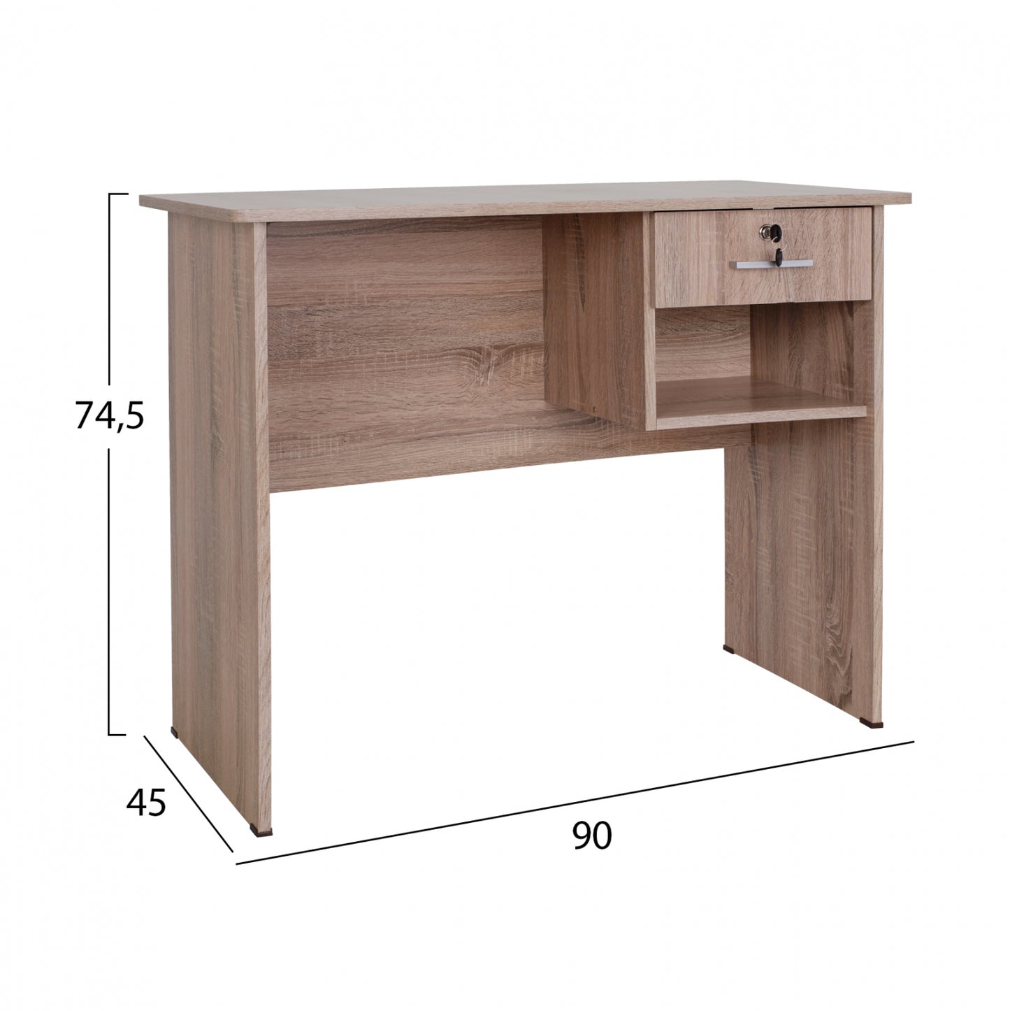 Office Melamine With Drawer Hm2283.02 In Sonama Color 90x45x74.5