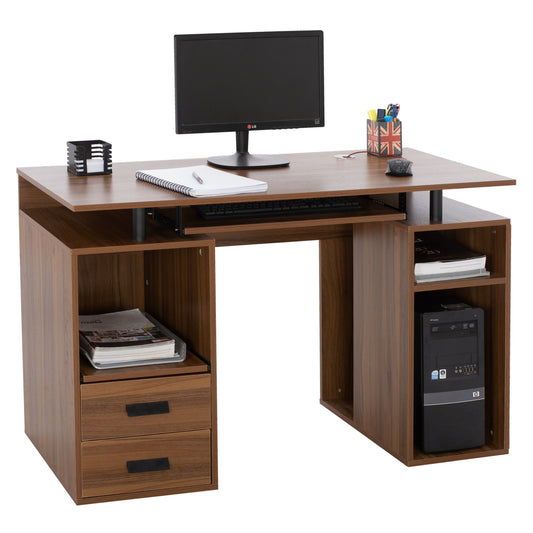 Melamine Office Desk Status Hm2026.03 Walnut 120Χ55Χ76 Cm.